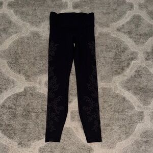 Black Floral Leggings